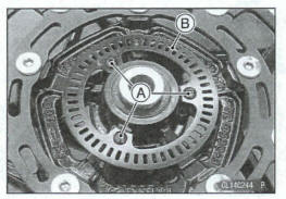 Front Wheel Rotation Sensor Rotor Removal