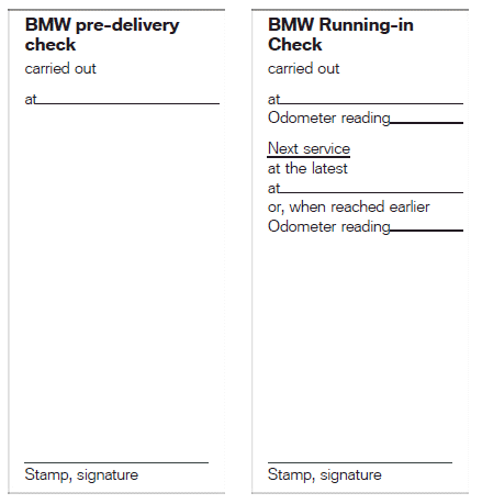 Maintenance confirmations