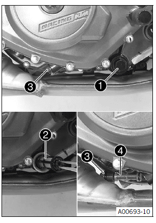 Service work on the engine