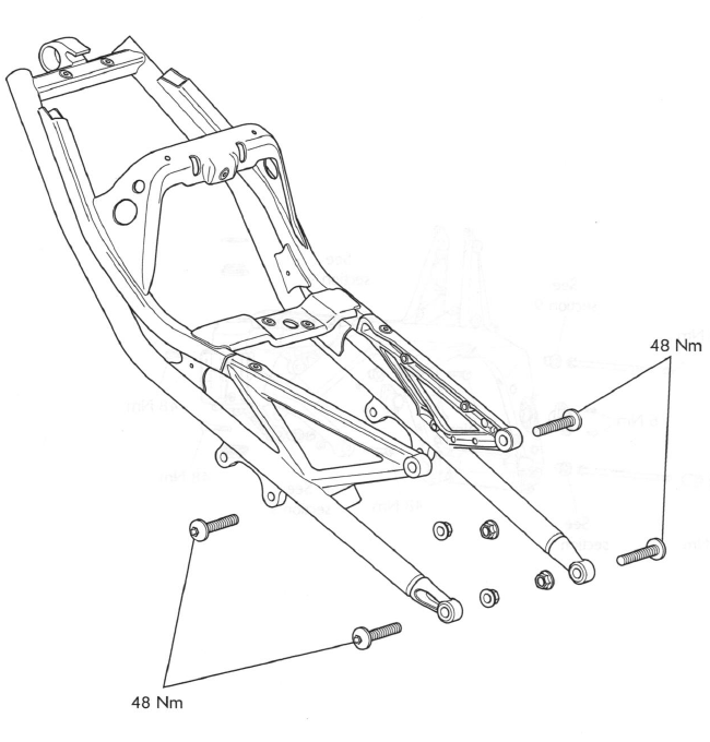 Exploded View - Rear Subframe - Daytona 675