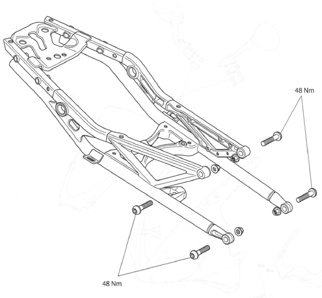 Exploded View - Rear Subframe - Street Triple and Street Triple R