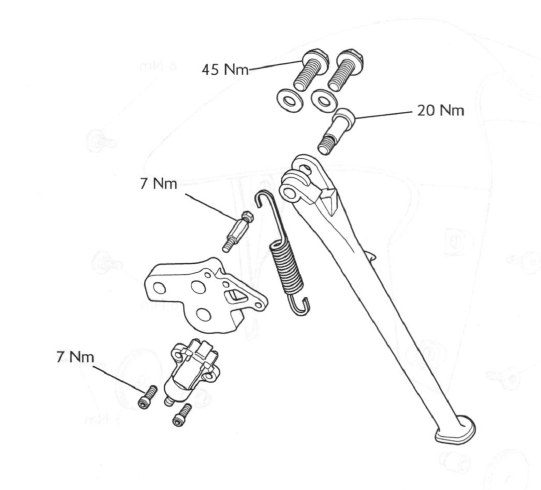 Exploded View - Sidestand - all Models