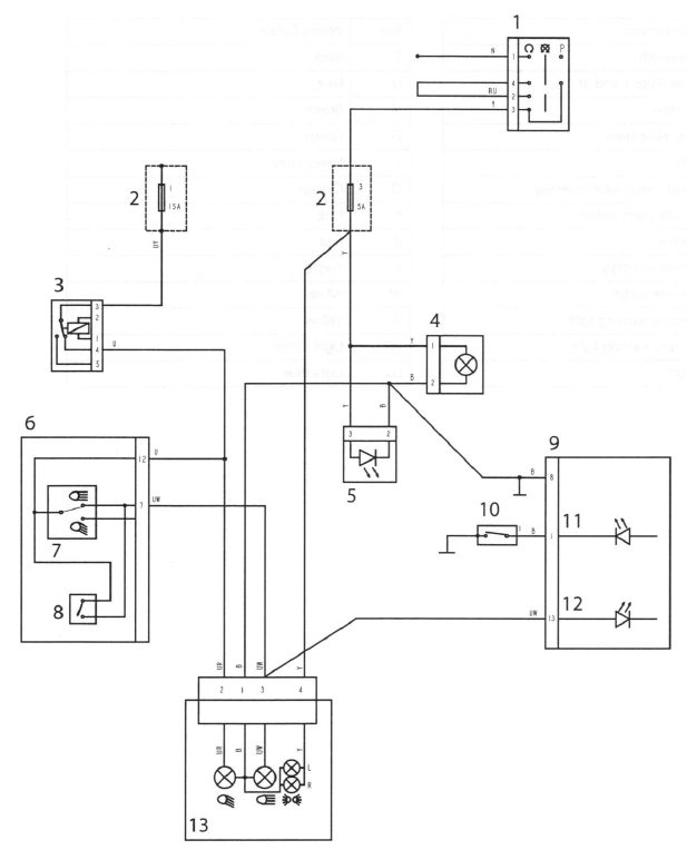 Lighting Circuit - Daytona 675 up to VIN 381274