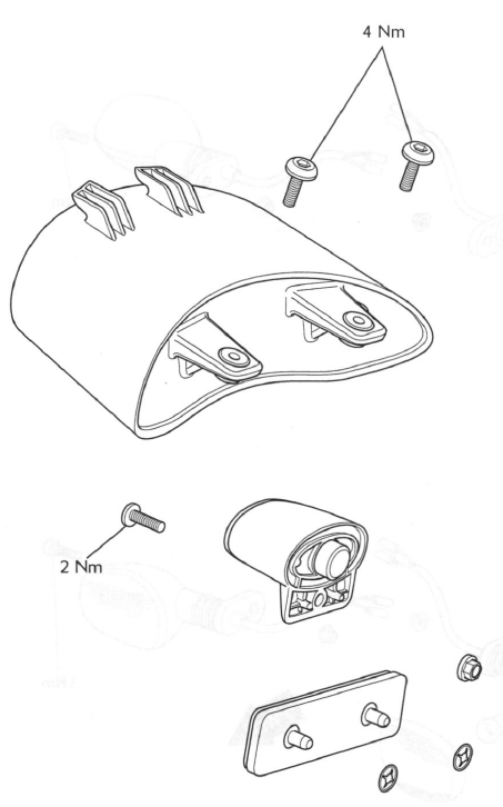 Exploded View - Rear Light & Licence Plate Light - all Models