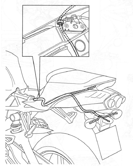 Rear Light Harness Routing - Daytona 675