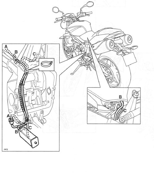 Fuel Tank Breather Hose Routing - Models with Evaporative Emissions