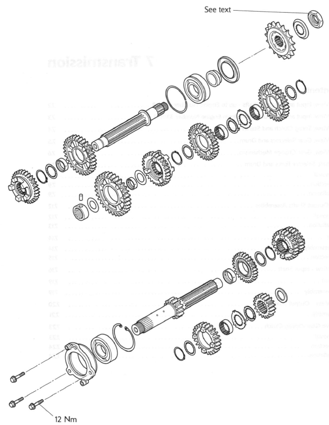 Selector Shaft, Selector Forks and Drum