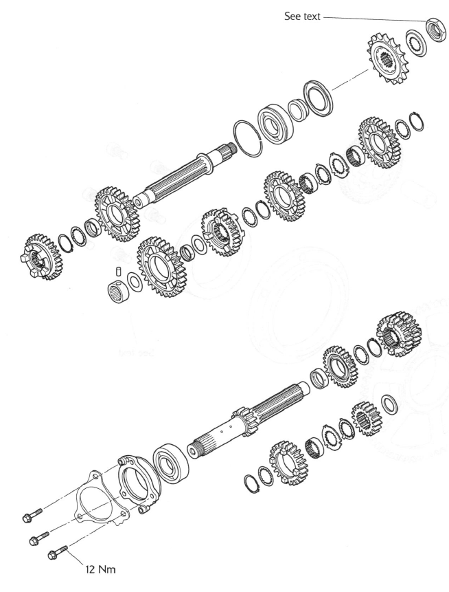 Selector Shaft, Selector Forks and Drum