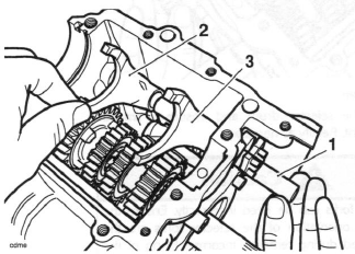 Selector Shaft, Selector Forks and Drum