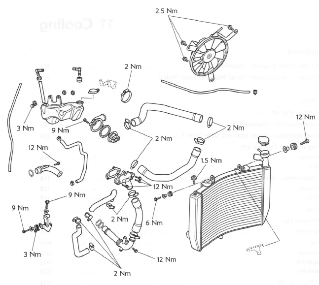 Exploded View - Cooling System - Daytona 675