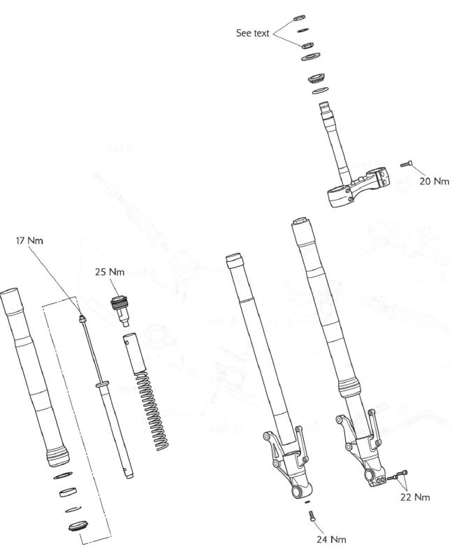 Exploded View - Front Fork - Street Triple