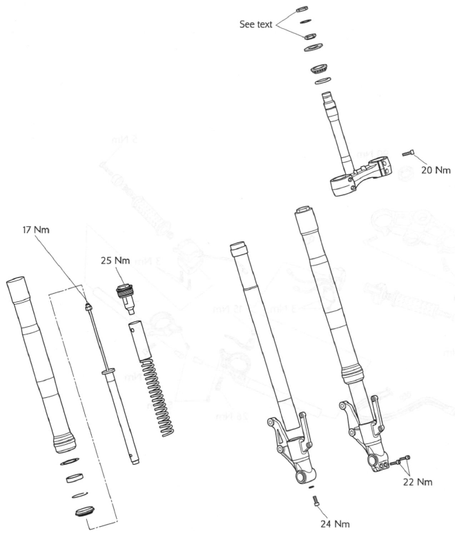 Exploded View - Front Fork - Street Triple