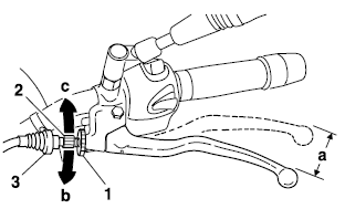 Adjusting the clutch cable free play