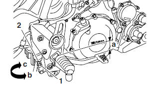 Adjusting the rear brake pedal