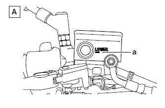 Checking the brake fluid level