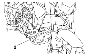 Checking the front fork