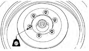 Installing the rear wheel (rear brake disc)