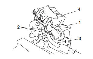 Removing the rear brake caliper