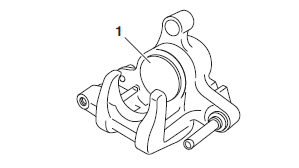 Disassembling the rear brake caliper