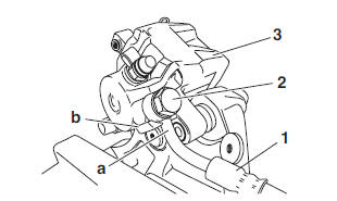 Installing the rear brake caliper