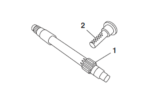 Checking the pull lever shaft and pull rod